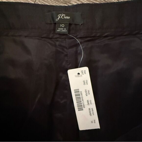 J. Crew Martie Black Watch Stretch Wool Blend Crop Pants New - Picture 5 of 10